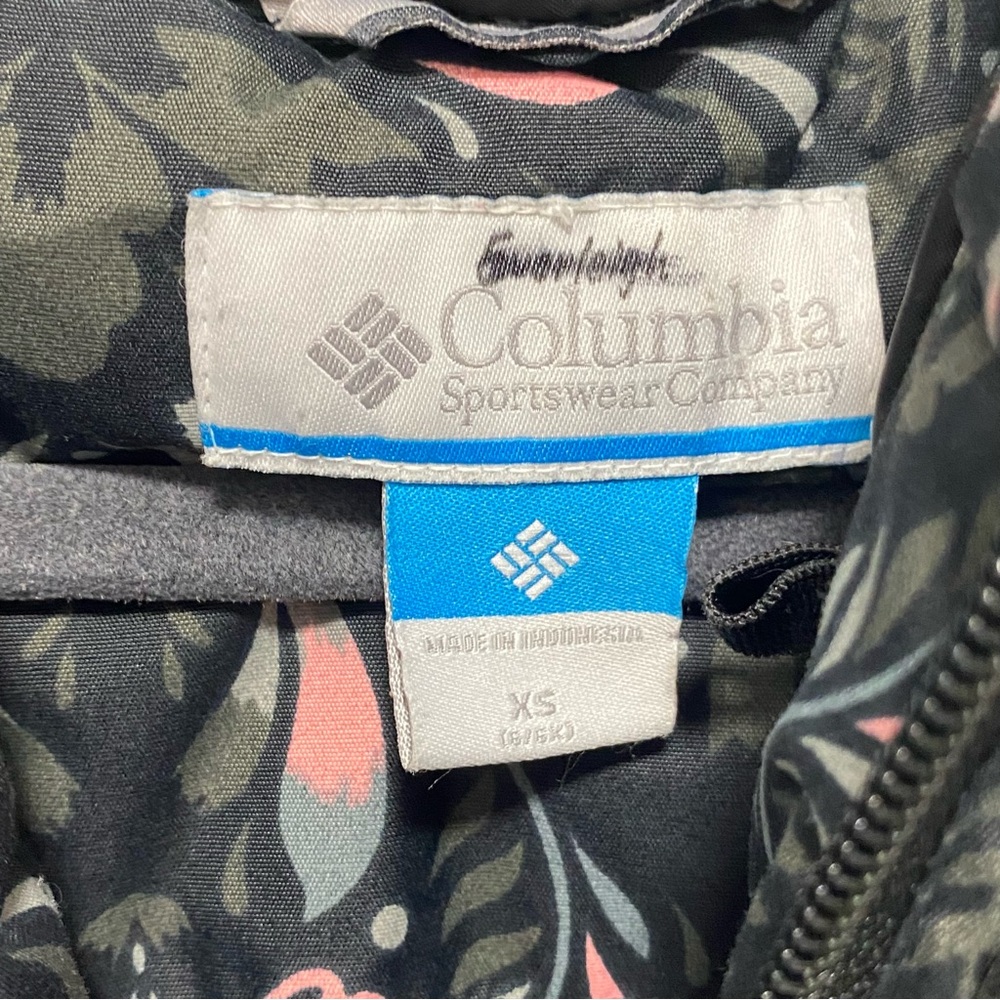 Columbia Grey Black Pink Floral Winter Ski Jacket - New - Toddler Girl XS - Picture 7 of 8